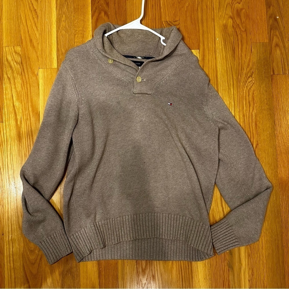 Tommy Hilfiger Men Quarter Button Up Pullover Fleece Size Small - Picture 2 of 2